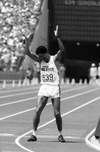 Los Angeles Olympic Games August1984 Raul Gonzalez of Mexico Sport Athletics Action Los Angeles Olympic Games August1984 Raul Gonzalez of Mexico Sport Athletics Action