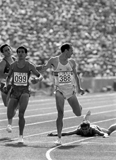 Los Angeles Olympic Games August1984 Steve Ovett Sport Athletics Action 1500 meters Los Angeles Olympic Games August1984 Steve Ovett Sport Athletics Action 1500 meters