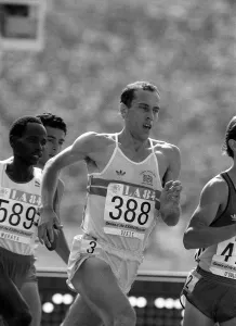 Los Angeles Olympic Games August1984 Steve Ovett Sport Athletics Action 1500 meters Los Angeles Olympic Games August1984 Steve Ovett Sport Athletics Action 1500 meters