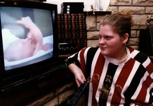 Louise Brown looking at video of herself as the worlds first test tube baby January Louise Brown looking at video of herself as the worlds first test tube baby January