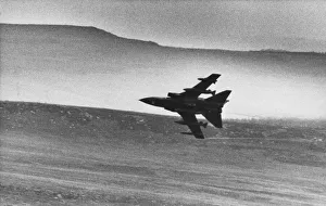 A low flying RAF Panavia Tornado aircraft, taking part in the NATO exercise Operation A low flying RAF Panavia Tornado aircraft, taking part in the NATO exercise Operation
