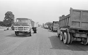 M4 Motorway Construction, 21st July 1971. Reading, Berkshire M4 Motorway Construction, 21st July 1971. Reading, Berkshire