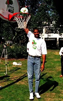 Magic Johnson in England 2nd September 1994. *** Local Caption *** Basketball player Magic Johnson in England 2nd September 1994. *** Local Caption *** Basketball player