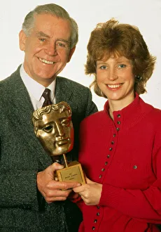 Magnus Magnusson with daughter Sally March 1990 Magnus Magnusson with daughter Sally March 1990