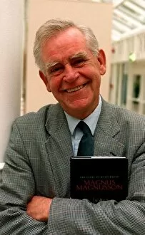 Images Dated 26th August 1997: Magnus Magnusson TV Presenter Quiz Master at the launch of his new book Ive Started so