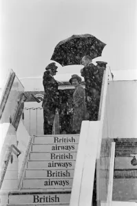 Her Majesty Elizabeth II and Prince Philip leaving Heathrow Airport for Bahrain Her Majesty Elizabeth II and Prince Philip leaving Heathrow Airport for Bahrain