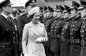 Her Majesty Queen Elizabeth II meeting the recruits of the London Fire Brigade at Lambeth Her Majesty Queen Elizabeth II meeting the recruits of the London Fire Brigade at Lambeth