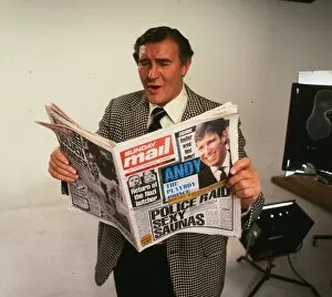 00236 Collection: Malcolm Allison football manager March 1983 Holding copy of Sunday Mail *** Local
