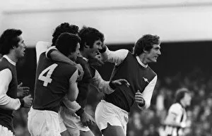 00236 Collection: Malcolm Macdonald with Arsenal after scoring goal 1976