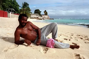 Malcolm Marshall West Indies cricketer relaxes on a sandy beach in Barbados 5th February Malcolm Marshall West Indies cricketer relaxes on a sandy beach in Barbados 5th February