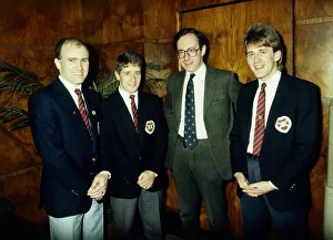 Malcolm Rifkind & Hearts football players February 1989 Malcolm Rifkind & Hearts football players February 1989