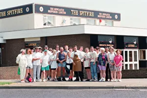 Managers and staff from Scottish and Newcastle breweries set off from the Spitfire pub in Managers and staff from Scottish and Newcastle breweries set off from the Spitfire pub in