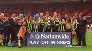 Manchester City celebrate their win May 1999 over Gillingham in Manchester City celebrate their win May 1999 over Gillingham in
