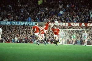 Manchester United 3 v Liverpool 1. Rumbelows League Cup 3rd round 31 October Manchester United 3 v Liverpool 1. Rumbelows League Cup 3rd round 31 October