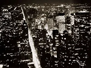 Manhattan New York America USA View from the Empire State Building at night Manhattan New York America USA View from the Empire State Building at night