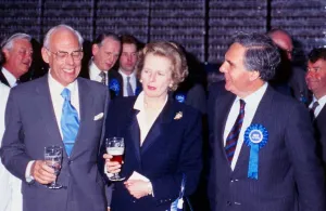Margaret & Denis Thatcher in Edinburgh brewery June 1987 Margaret & Denis Thatcher in Edinburgh brewery June 1987