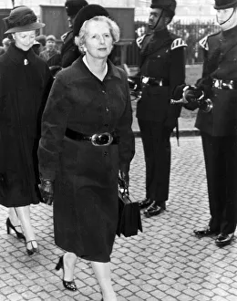 Margaret Thatcher arriving at Westminster Abbey - February 1977 Margaret Thatcher arriving at Westminster Abbey - February 1977