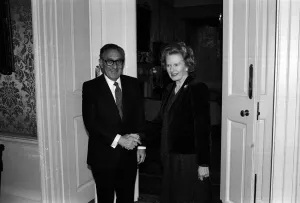 Margaret Thatcher British Prime Minister - Dec 1986 and Henry Kissinger Margaret Thatcher British Prime Minister - Dec 1986 and Henry Kissinger