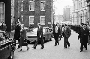 Margaret Thatcher enters Number 10 Downing Street after her historic election victory Margaret Thatcher enters Number 10 Downing Street after her historic election victory