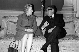 Margaret Thatcher and Henry Kissinger meet at Claridges - February 1975 Margaret Thatcher and Henry Kissinger meet at Claridges - February 1975