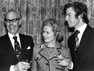 Margaret Thatcher with husband Denis and son Mark celebrating her election as leader of Margaret Thatcher with husband Denis and son Mark celebrating her election as leader of