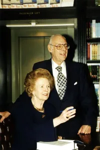 Margaret Thatcher and husband Denis Thatcher June 1995 at the Signing of her new book The Margaret Thatcher and husband Denis Thatcher June 1995 at the Signing of her new book The