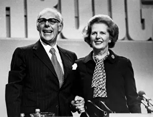 Margaret Thatcher and husband sir Denis at Tory party event - October 1984 Margaret Thatcher and husband sir Denis at Tory party event - October 1984