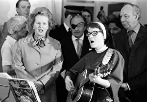Margaret Thatcher July 1980 visits Toynbee Hall in the East End singing with a nun Margaret Thatcher July 1980 visits Toynbee Hall in the East End singing with a nun