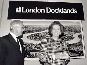 Margaret Thatcher at London Docklands event - May 1987 Margaret Thatcher at London Docklands event - May 1987