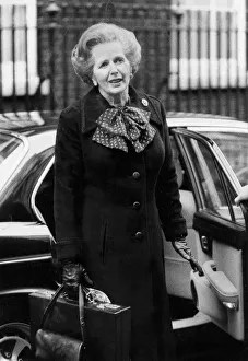 Margaret Thatcher outside 10 Downing street - February 1984 Margaret Thatcher outside 10 Downing street - February 1984