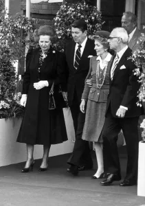 MARGARET THATCHER, RONALD REAGAN, NANCY REAGAN AND DENNIS THATCHER (L/R MARGARET THATCHER, RONALD REAGAN, NANCY REAGAN AND DENNIS THATCHER (L/R