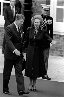 Margaret Thatcher and Ronald Reagan US President - 1984 during his visit to Britain Margaret Thatcher and Ronald Reagan US President - 1984 during his visit to Britain