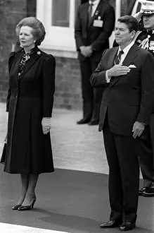 Margaret Thatcher and Ronald Reagan US President - 1984 during his visit to Britain Margaret Thatcher and Ronald Reagan US President - 1984 during his visit to Britain