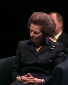 Margaret Thatcher sleeping during speech by October 1998 iain duncan smith at conference Margaret Thatcher sleeping during speech by October 1998 iain duncan smith at conference