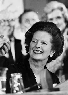 Margaret Thatcher smiling at constituency meeting - May 1983 Margaret Thatcher smiling at constituency meeting - May 1983