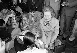 Margaret Thatcher visits Toynbee Hall in the East End with children July 1980 Margaret Thatcher visits Toynbee Hall in the East End with children July 1980