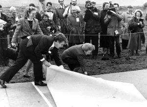 Margaret Thatcher in Wales - The Prime Minister visited the site of the former Cambrian Margaret Thatcher in Wales - The Prime Minister visited the site of the former Cambrian