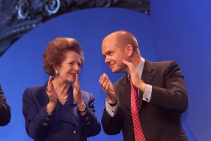 Margaret Thatcher and William Hague Oct 1999 applauding a speech by Francis Maude Margaret Thatcher and William Hague Oct 1999 applauding a speech by Francis Maude