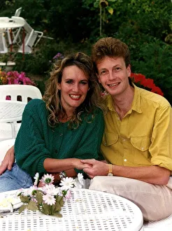 Mark Burgess Actor with wife Elizabeth sitting in a garden patio DBase Mark Burgess Actor with wife Elizabeth sitting in a garden patio DBase