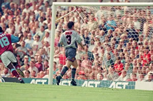 Mark Draper (number 8 - goal scorer out of shot) makes it 2 - 0 to Aston Villa against Mark Draper (number 8 - goal scorer out of shot) makes it 2 - 0 to Aston Villa against