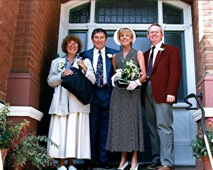 Mark Eden with wife and actress Sue Nicholls from Coronation Street on her wedding day Mark Eden with wife and actress Sue Nicholls from Coronation Street on her wedding day