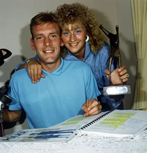 Mark Fulton at home with his wife Linda August 1987 Mark Fulton at home with his wife Linda August 1987