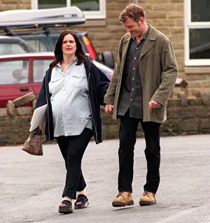 Mark Jordan actor in the TV Prog Heartbeat with his heavily pregnant wife Siobhan Mark Jordan actor in the TV Prog Heartbeat with his heavily pregnant wife Siobhan