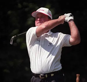 Mark McCumber Golfer tees off during the second round in the 1996 British Open Golf Mark McCumber Golfer tees off during the second round in the 1996 British Open Golf