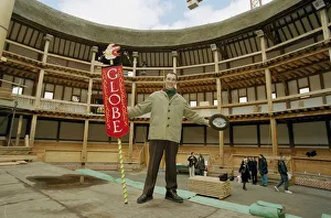 Mark Rylance at the Globe theatre, Southwark, announcing the 1st production Mark Rylance at the Globe theatre, Southwark, announcing the 1st production