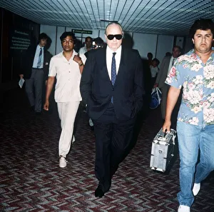 Marlon Brando Actor arriving at Heathrow Airport from Los Angeles June 1986 Marlon Brando Actor arriving at Heathrow Airport from Los Angeles June 1986