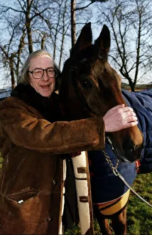 Bill Marshall Daily Mirror staff with horse Red Rum Bill Marshall Daily Mirror staff with horse Red Rum