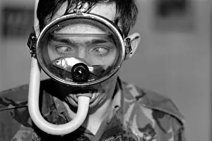 Martin Chapman. Goldfish in diving mask. January 1975 75-00642 Martin Chapman. Goldfish in diving mask. January 1975 75-00642