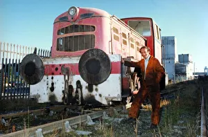 Martin Smith from Tanfield Railway Museum with the brightly coloured 0-6-0 industrial Martin Smith from Tanfield Railway Museum with the brightly coloured 0-6-0 industrial