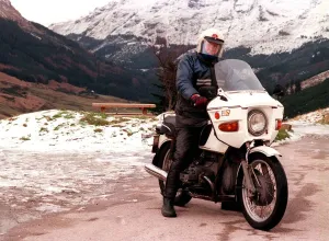 Bill Mather and his trusty old BMW March 1998 Pose at the top end of Bill Mather and his trusty old BMW March 1998 Pose at the top end of